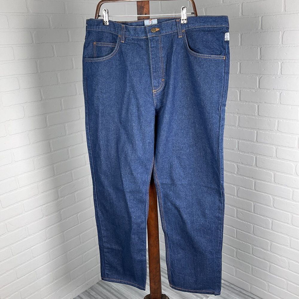 Tyndale Jeans Men 40W 32L Classic Blue Denim Flame Resistant‎ Straight Leg